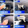 imagePermatex 09143 Wheel Restoration Kit  Black  EasytoUse Do It Yourself Kit Repairs Unappealing Wheel Damage Including Curbside Rash Corrosion and Scuffs for Like New AppearanceBlack