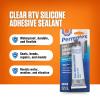 imagePermatex 80050 Clear RTV Silicone Adhesive Sealant 3 ozPack of 2