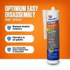 imagePermatex 82194 Ultra Grey Rigid HighTorque RTV Silicone Gasket Maker Sensor Safe And NonCorrosive For High Torque And Vibration Resistant Applications 3 oz13 Fl Oz