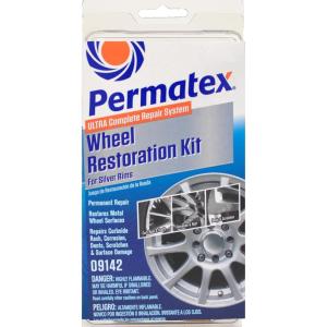 imagePermatex 09143 Wheel Restoration Kit  Black  EasytoUse Do It Yourself Kit Repairs Unappealing Wheel Damage Including Curbside Rash Corrosion and Scuffs for Like New AppearanceSilver
