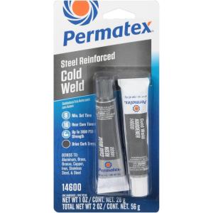 imagePermatex 14600 Cold Weld Bonding Compound Two 1 oz Tubes  BlackTwo 1 Ounce Tubes