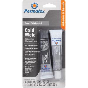 imagePermatex 14600 Cold Weld Bonding Compound Two 1 oz Tubes  BlackTwo 1 Ounce Tubes Pack of 12