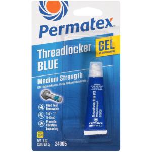imagePermatex 24240 Threadlocker Blue Medium StrengthThread Lock ampamp Screw Glue for Bolts Nuts ampamp Fasteners to Prevent Loosening ampamp Corrosion Removable with Hand Tools 36 ml5 ml