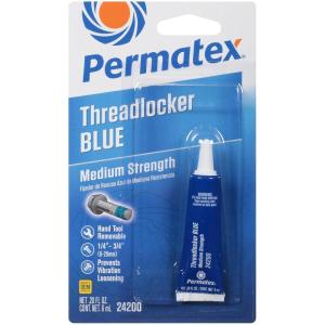 imagePermatex 24240 Threadlocker Blue Medium StrengthThread Lock ampamp Screw Glue for Bolts Nuts ampamp Fasteners to Prevent Loosening ampamp Corrosion Removable with Hand Tools 36 ml6 ml