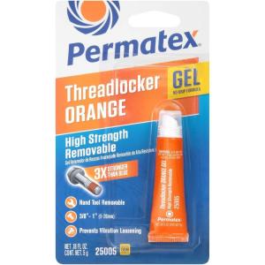 imagePermatex 25210 High Strength Removable Threadlocker Orange Liquid 10 ml6 ml