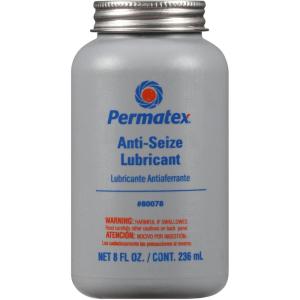 imagePermatex 80078 AntiSeize Lubricant With Brush Top Bottle Prevents Galling Corrosion Seizing Refined Blend Aluminum Copper And Graphite Lubricants For Spark Plugs 8 oz8 Oz Pack of 1