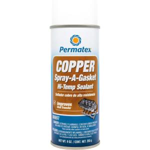 imagePermatex 80697 Copper SprayAGasket HiTemp Adhesive Sealant 9 oz net Aerosol Can  Orange9 Ounce