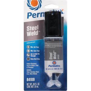imagePermatex 84109 PermaPoxy 4 Minute MultiMetal Epoxy 084 oz  GreyPack of 1