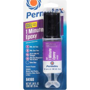 imagePermatex 84160 PermaPoxy 1 Minute General Purpose Epoxy 084 oz  grey084 Ounce